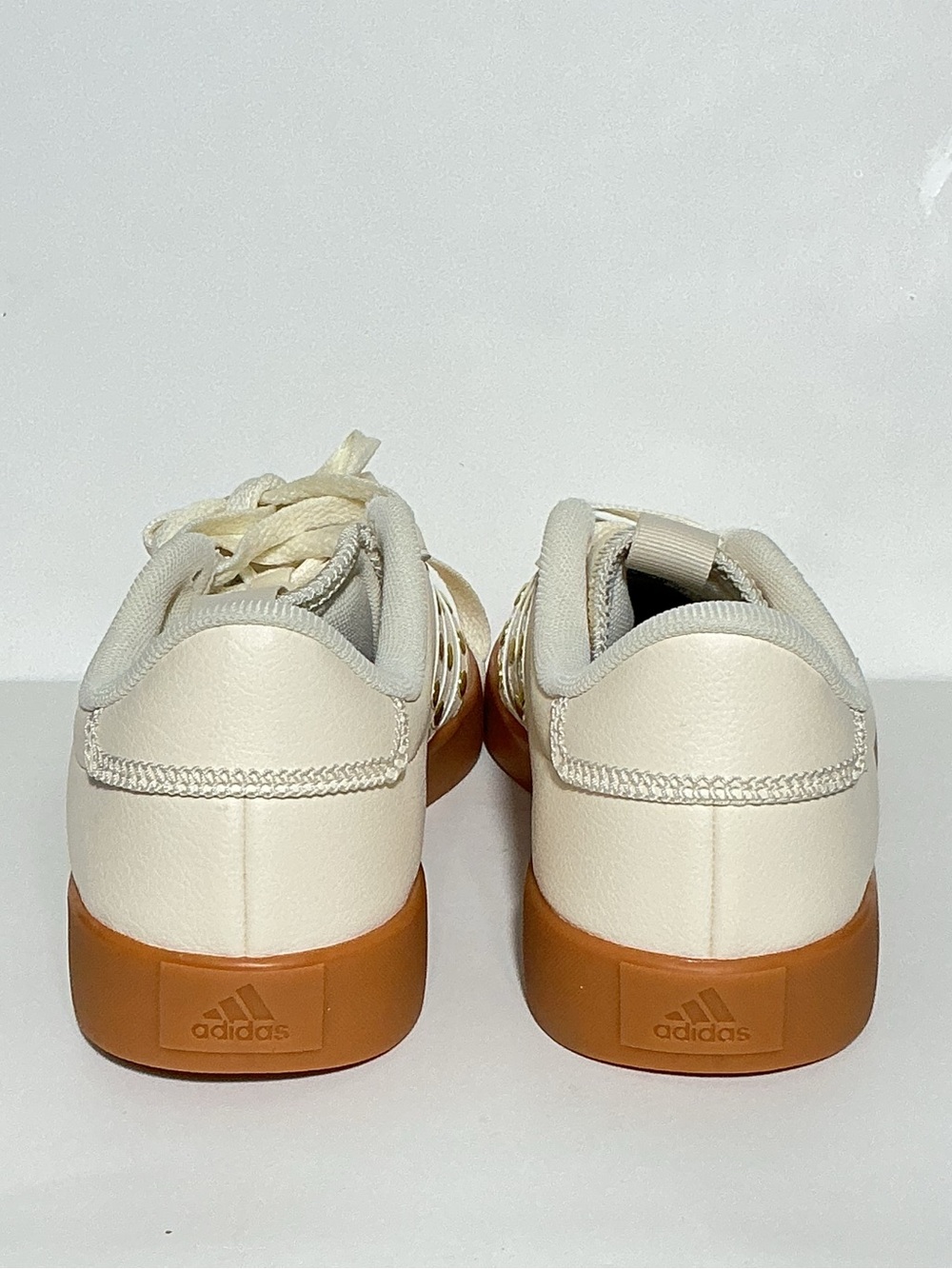 Adidas VL Court Sneakers Wonder White Gold Gum Sole Size 7 NWOT - Picture 6 of 14